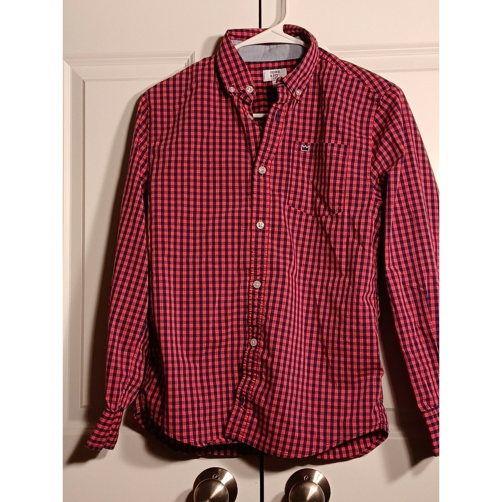 Crown And Ivey Youth Large Button Up Long Sleeve Shirt